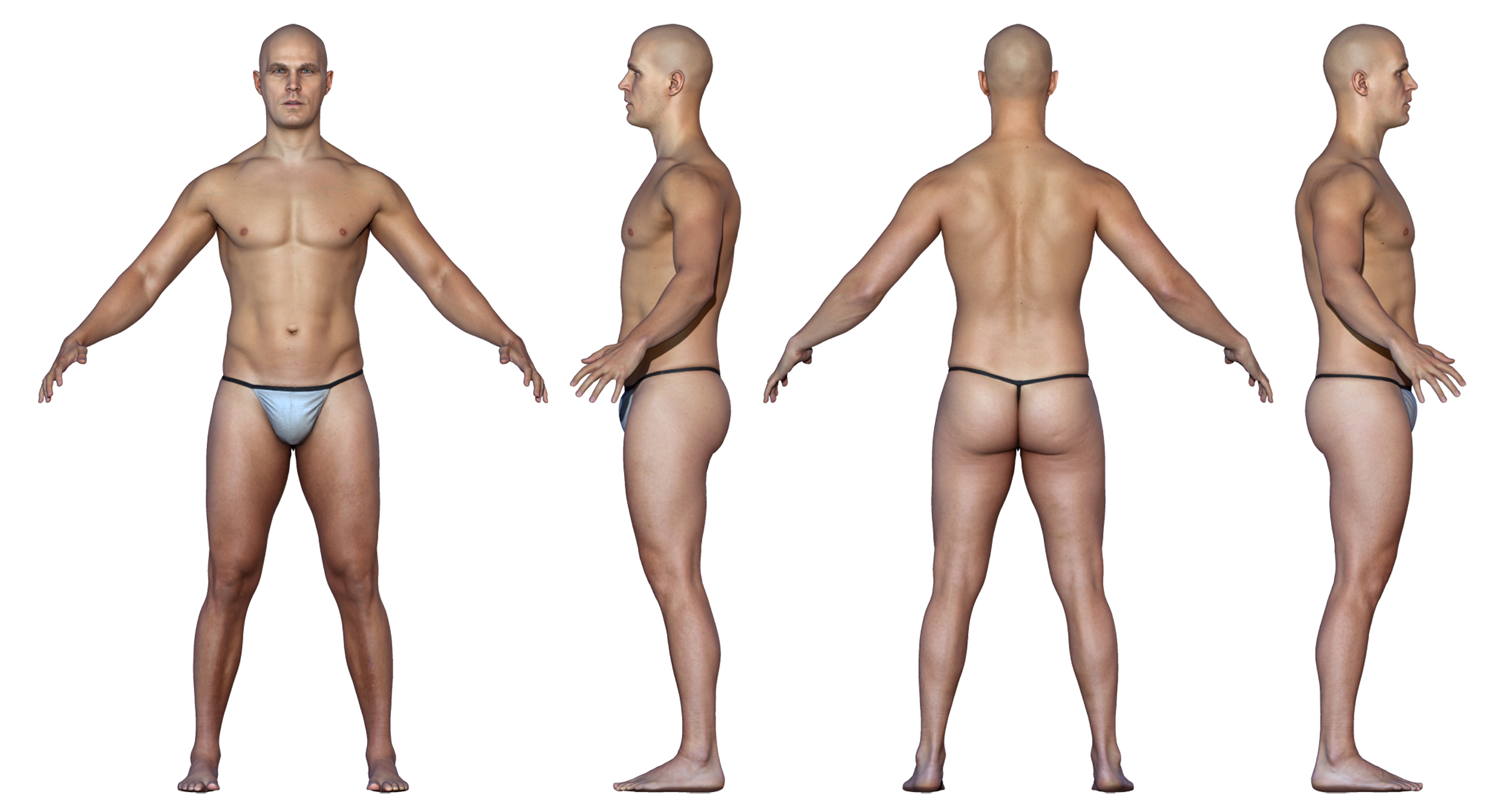Download Male 3d body scan