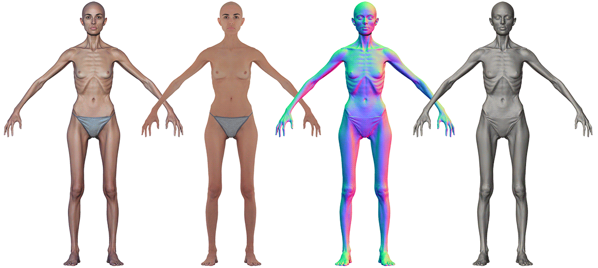 Female 3d body scan 