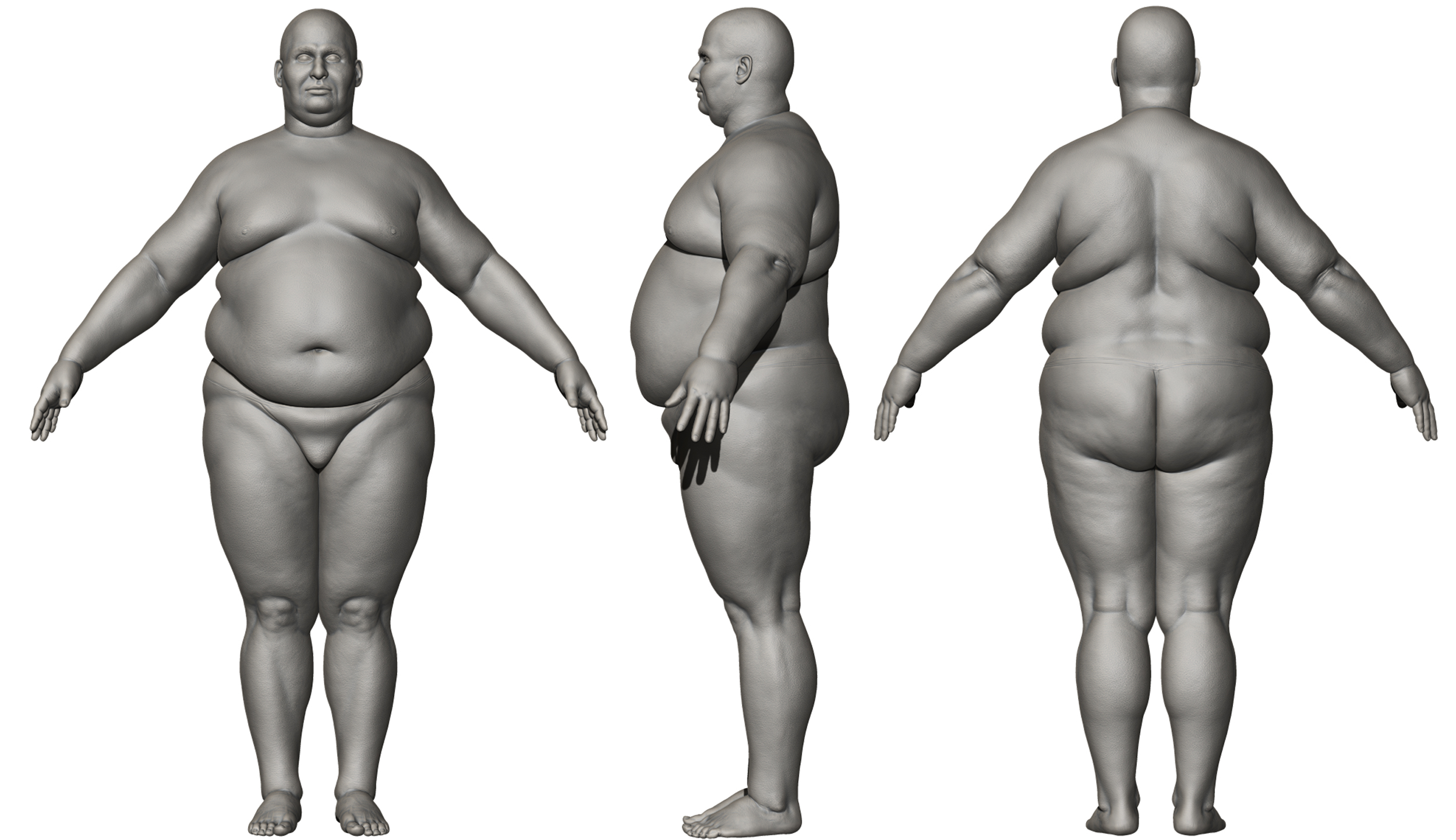 Download obese male 3d model