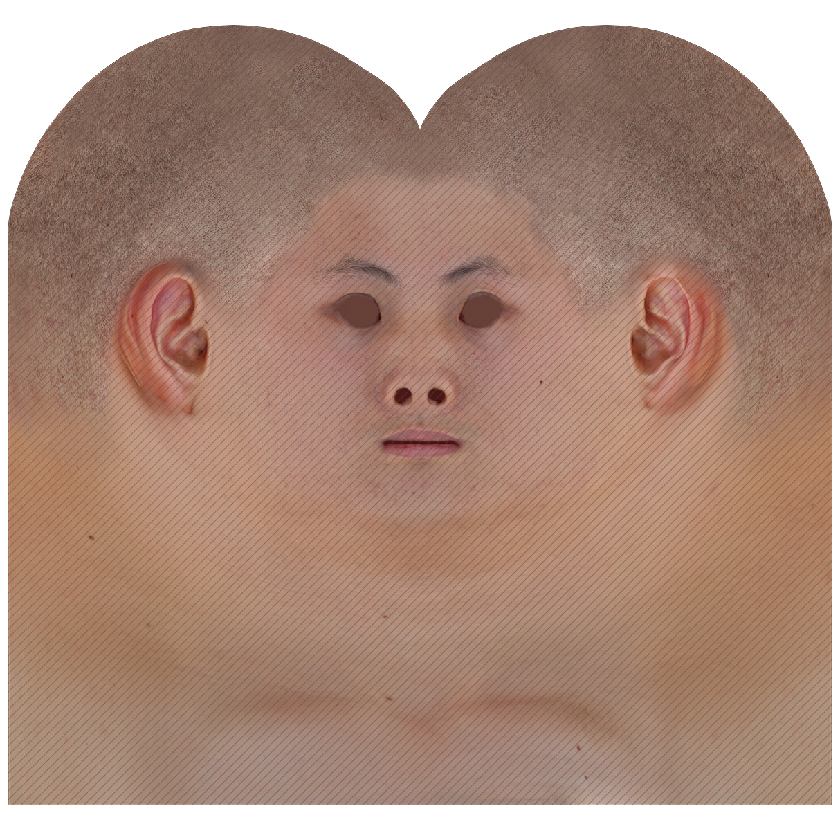 Male head texture map 18