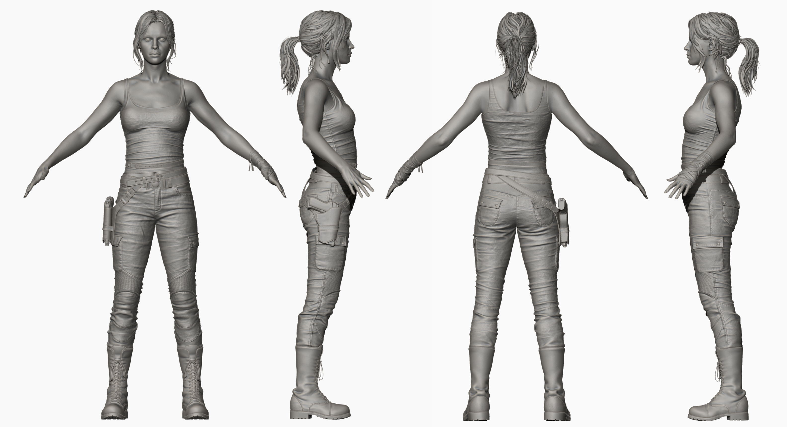 Female explorer game character