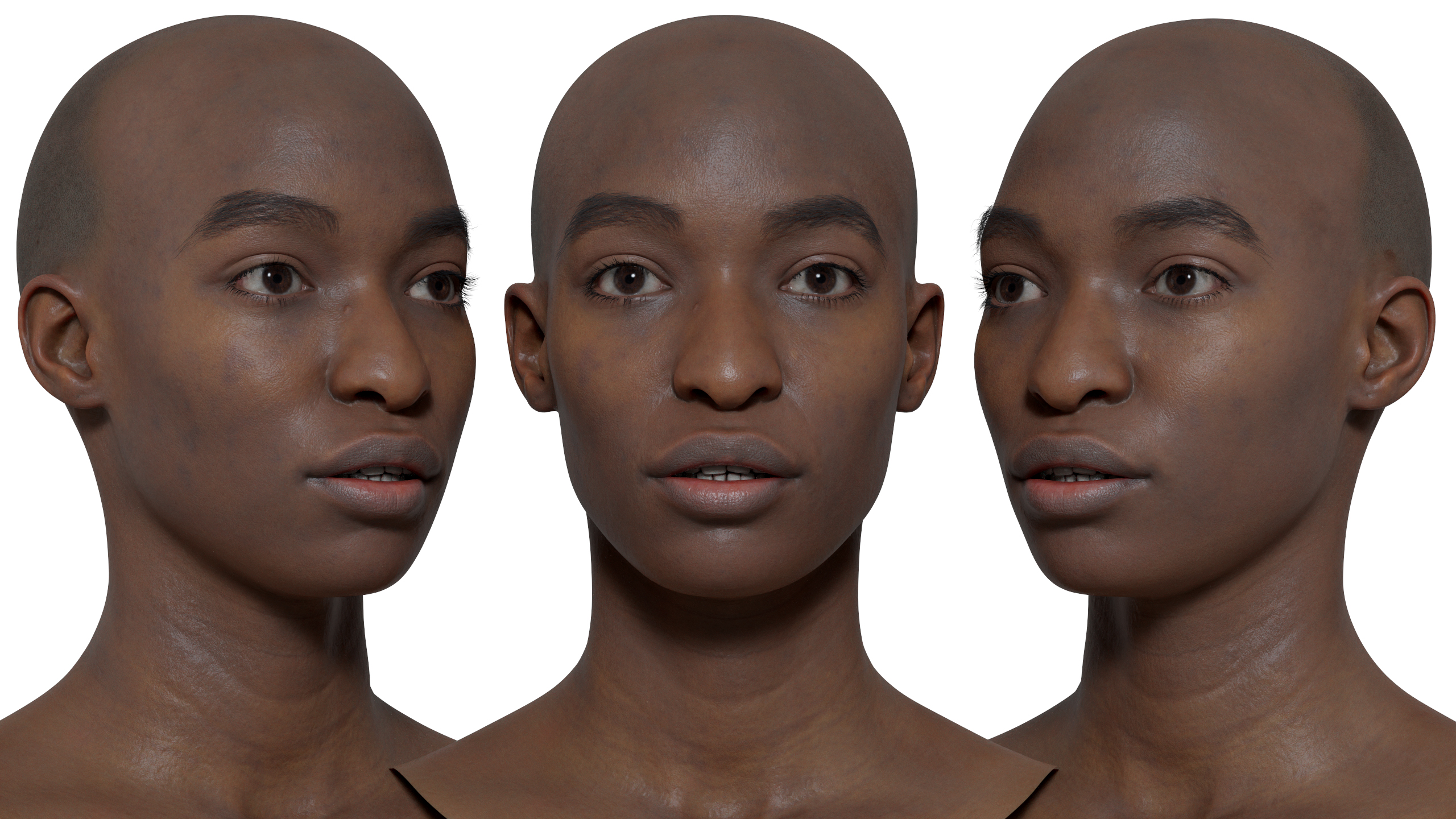 Download Asian male 3d head model scan