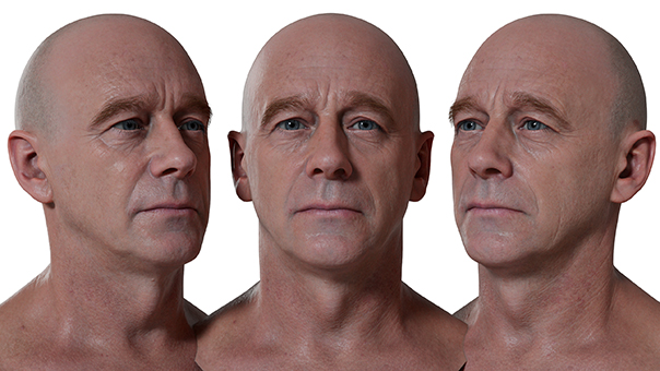 Male 3d model head download scan