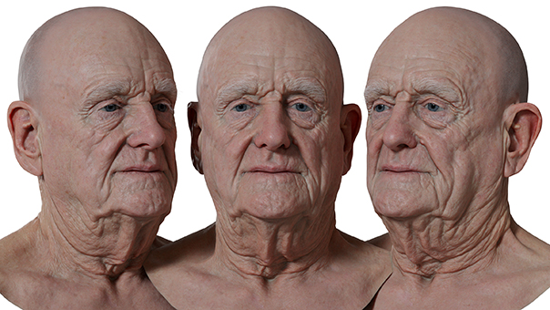 Download realistic white male head model