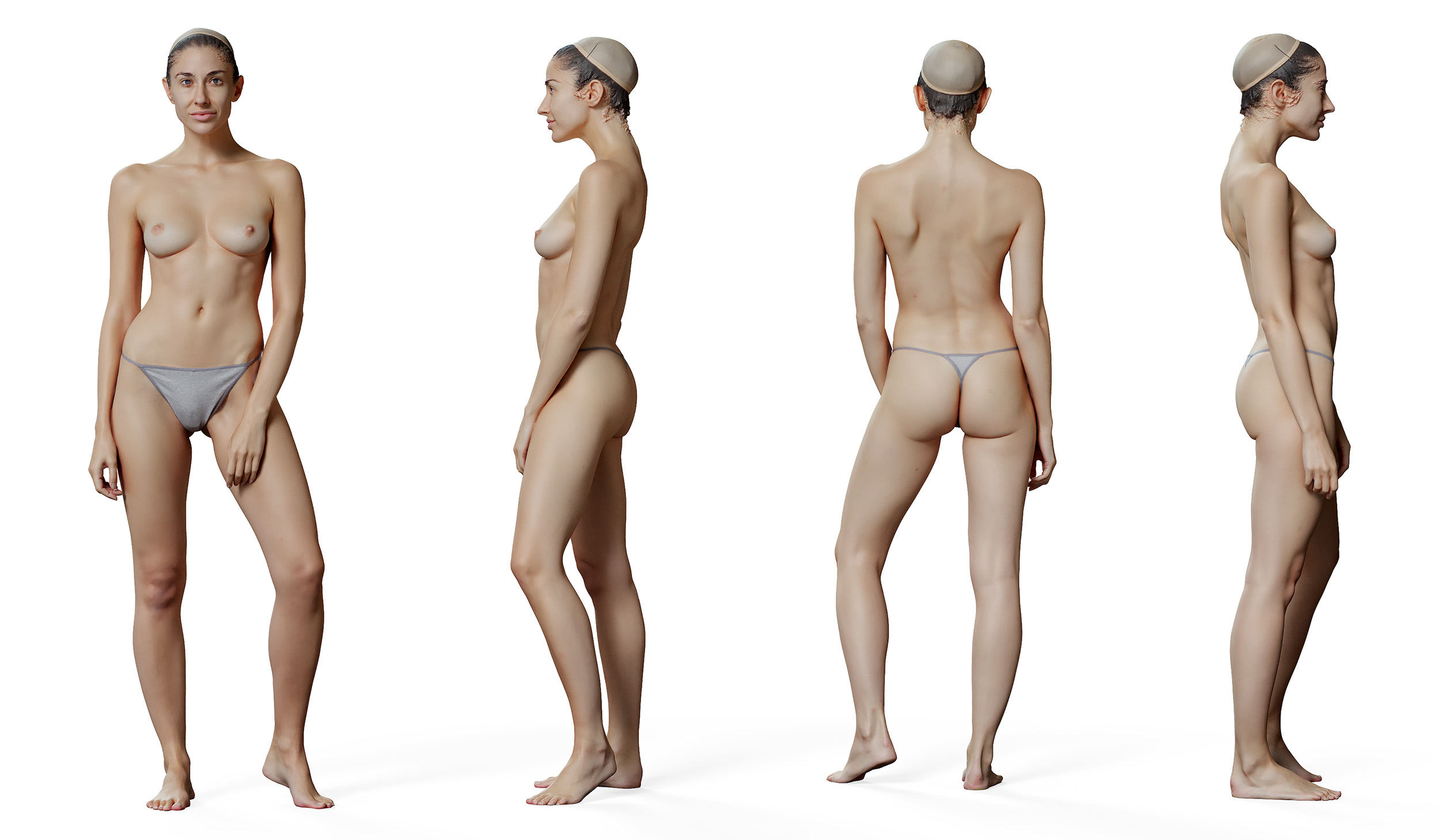 3D male body model download. 