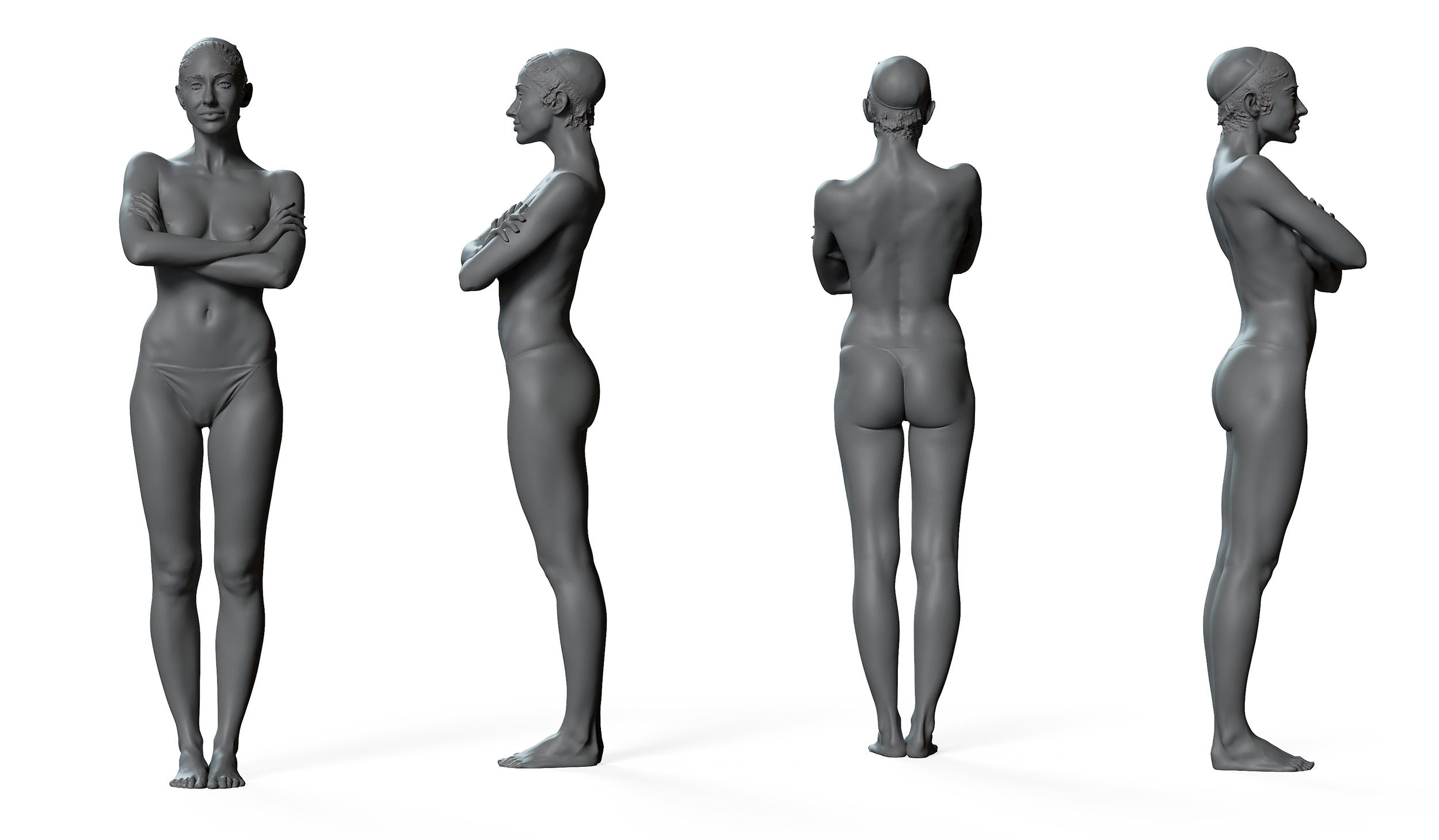 Female 02 Anatomy Reference Pose 017