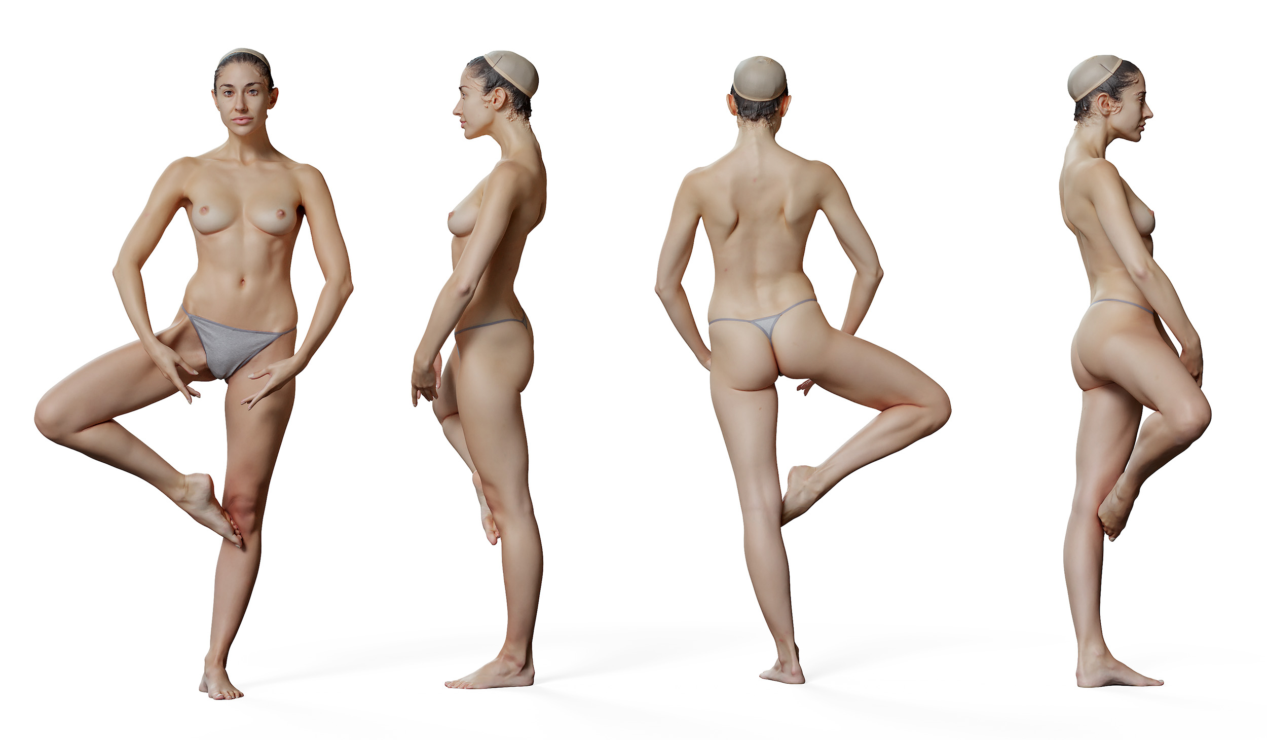 Female anatomy reference model, with ZBrush model and decimated OBJ.