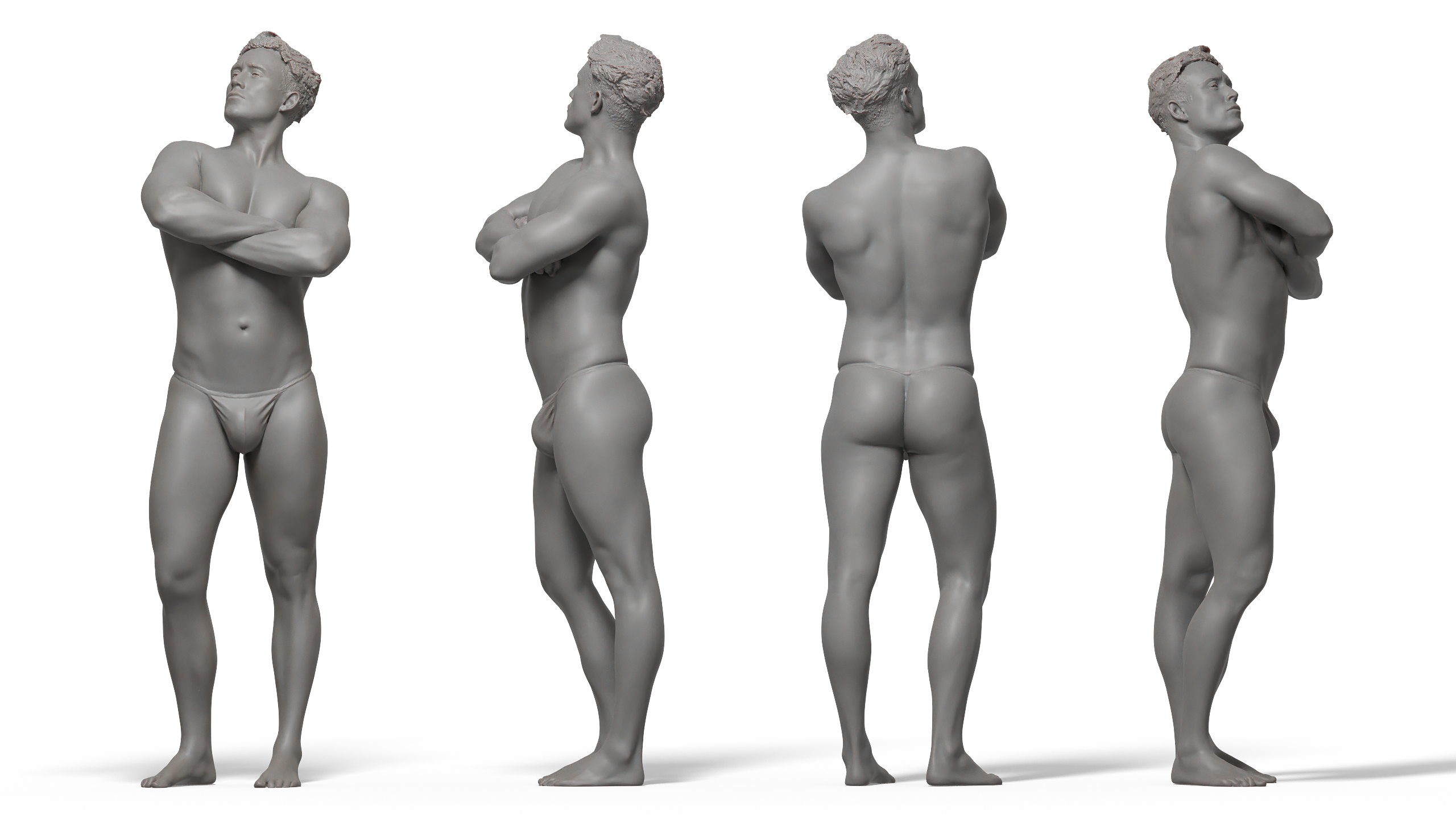 3D male anatomy reference 3d model download. 