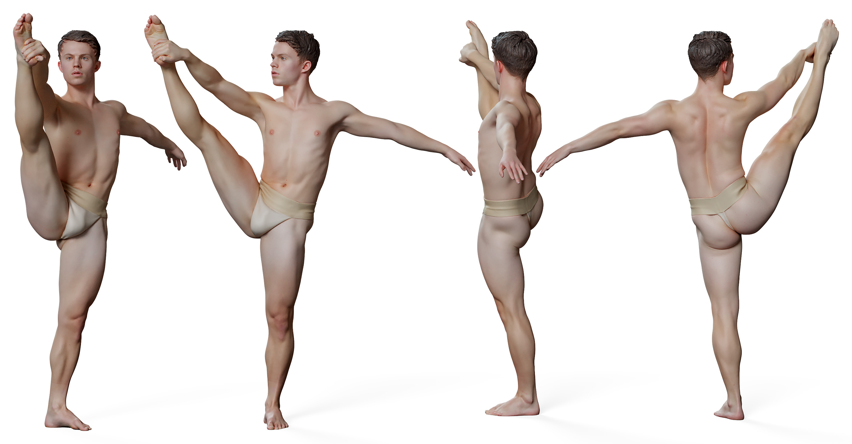 3D male body model download