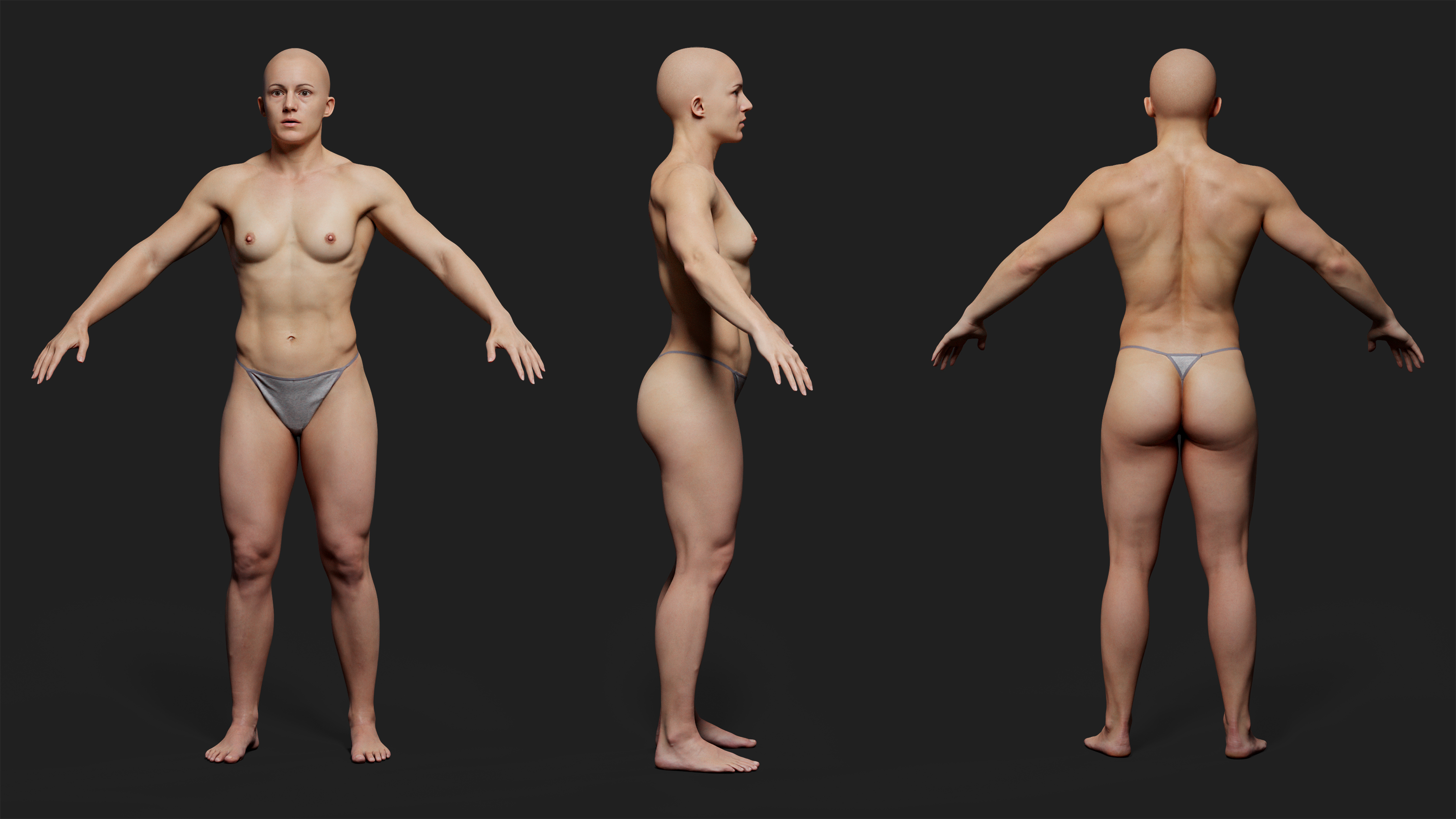 Download female 3d model body