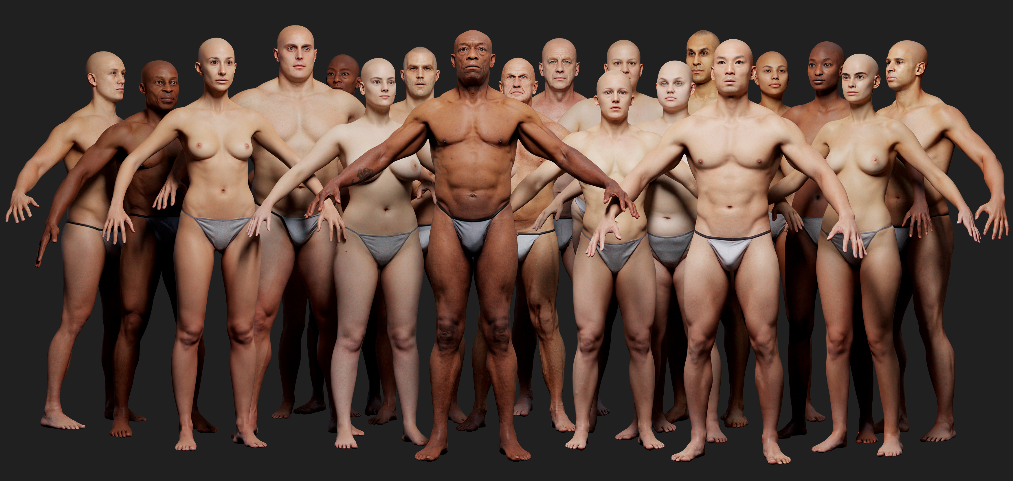 3D body scans male and female