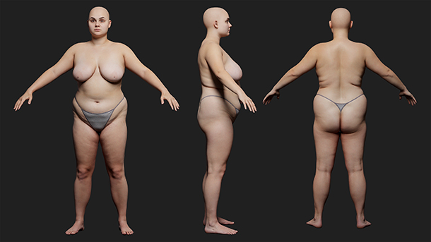 Animation Ready Body Scan / Female 07