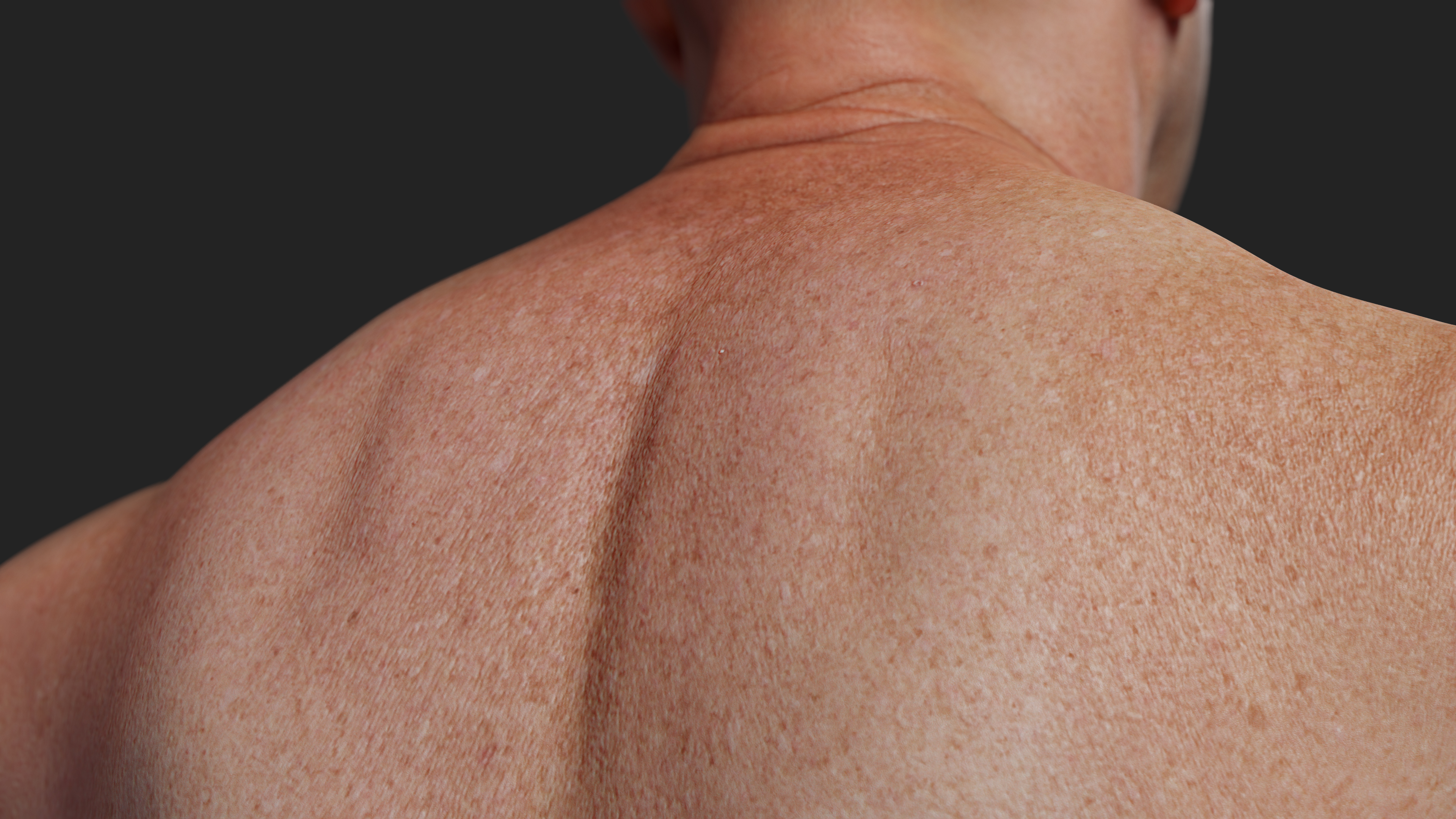 Male Back Texture Animation Ready Body Scan / Male 09