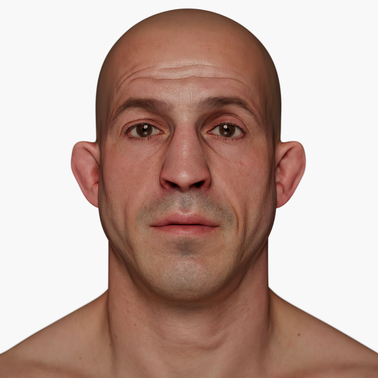 Male 3D head scan model