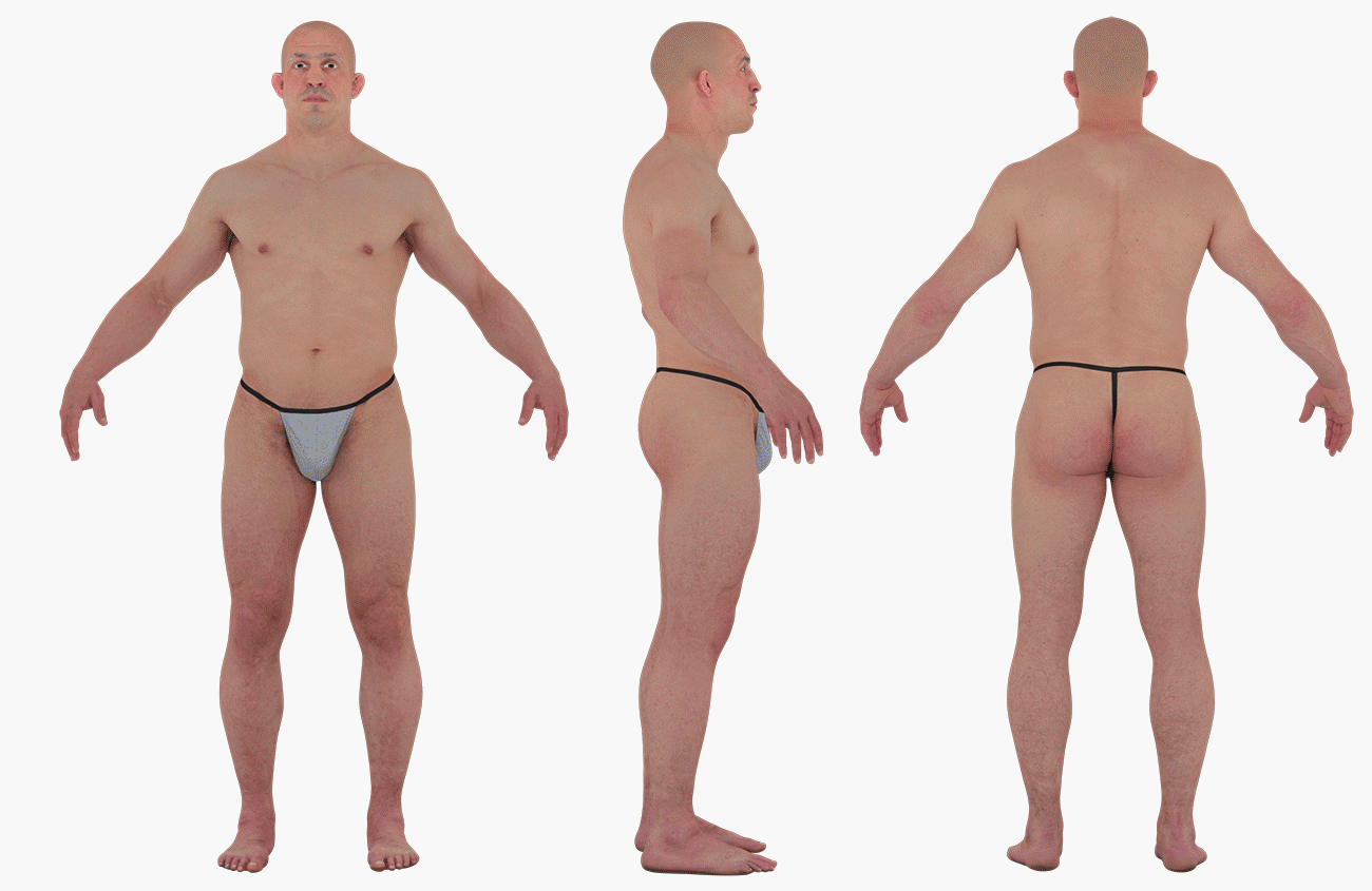 Body scan PBR texture maps