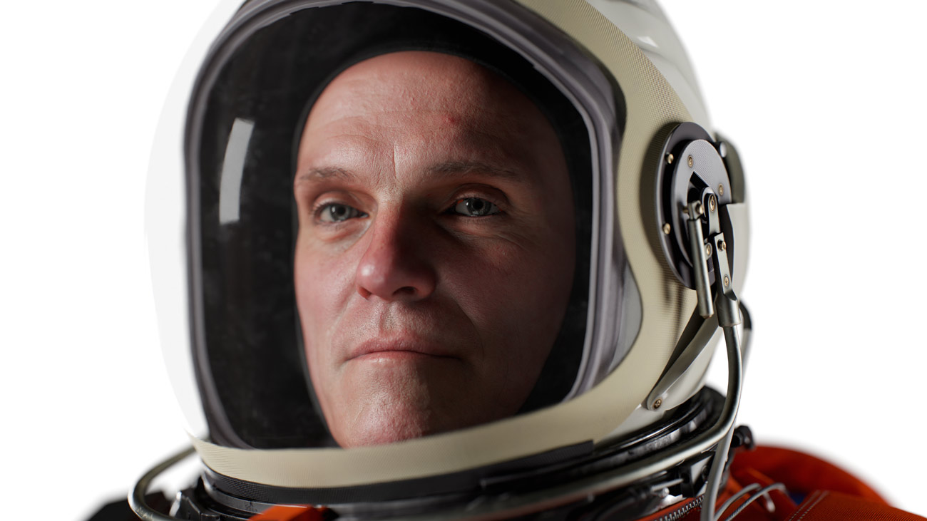 Detailed 3d space suit with head 