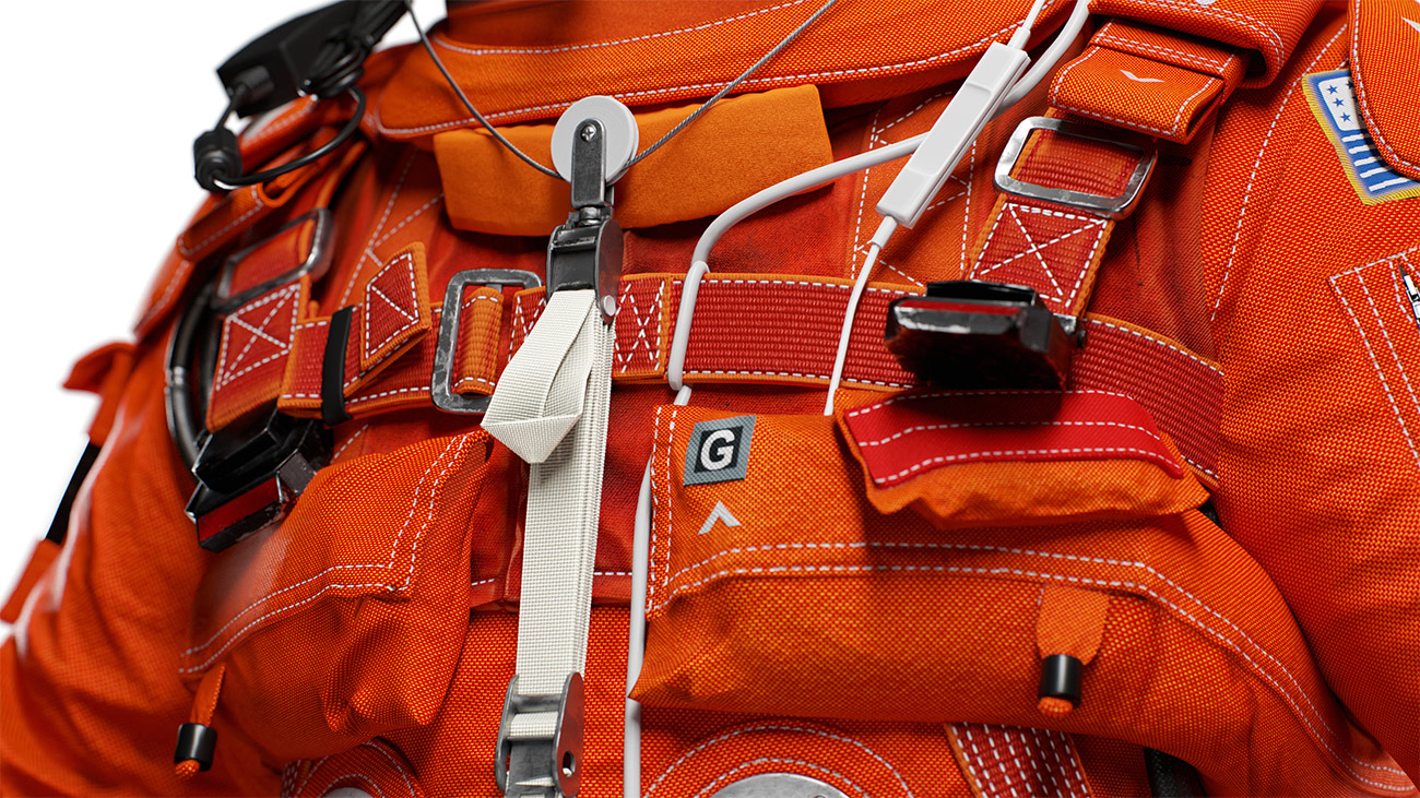 Detailed photorealistic space suit 3d model download