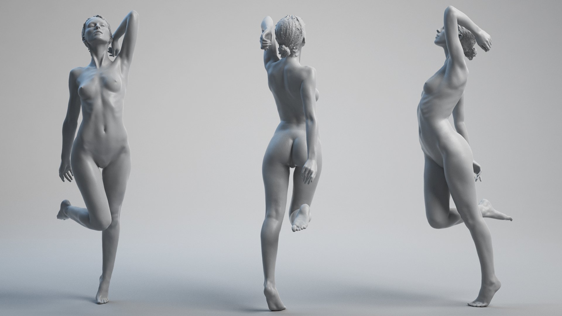 Female 3D Model posing nude