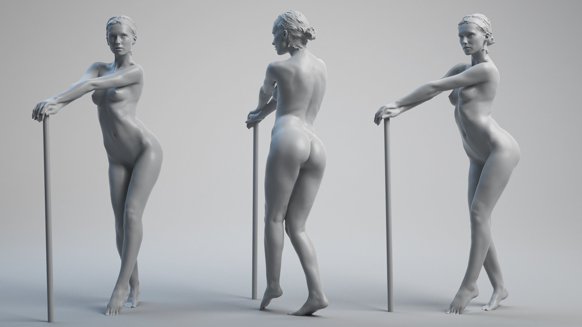 Nude 3D Female Model 