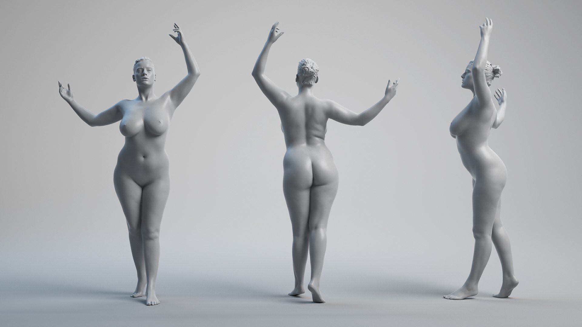 Nude Classical Female 3D Model 