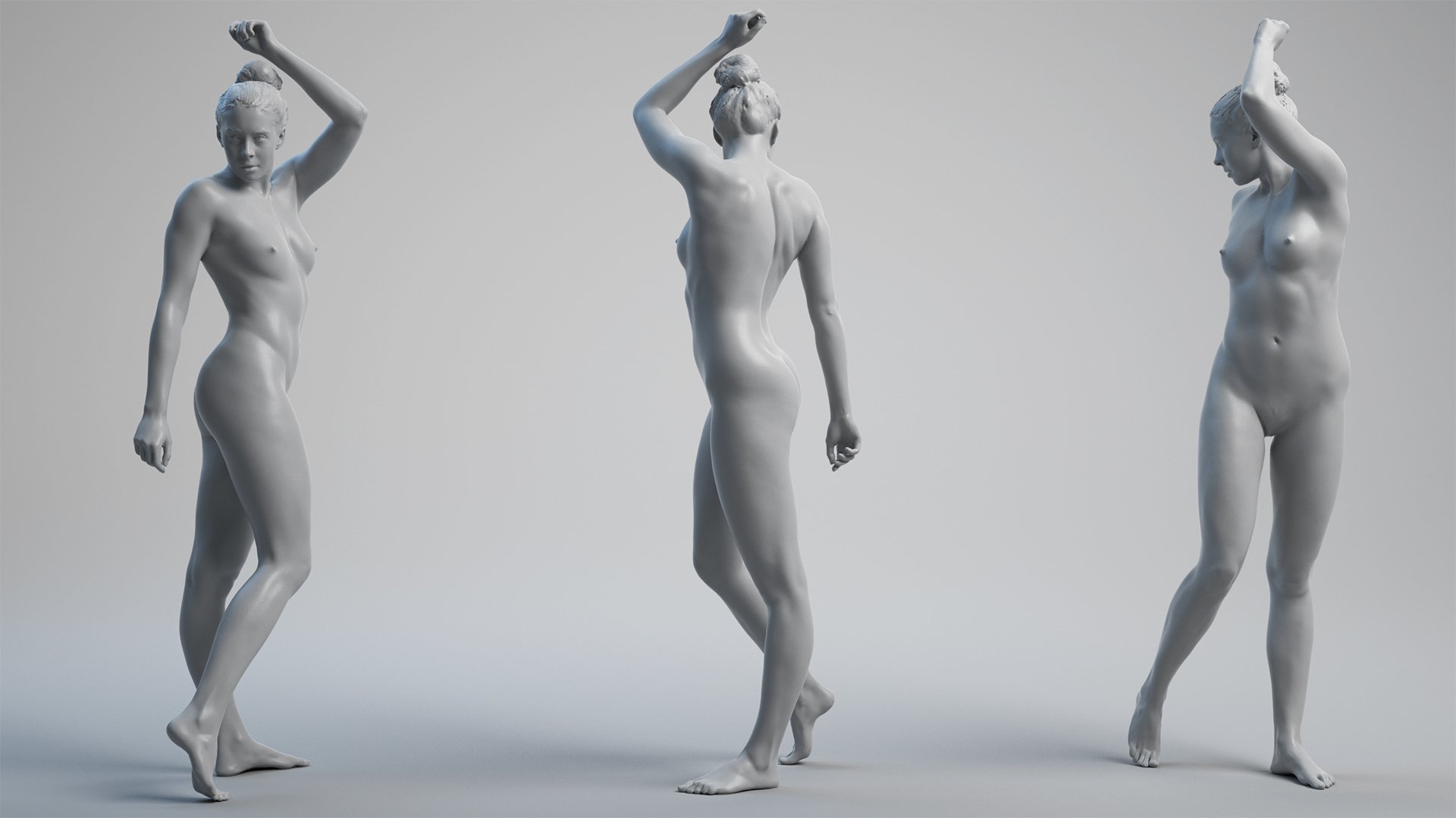 Nude Female Body Model 