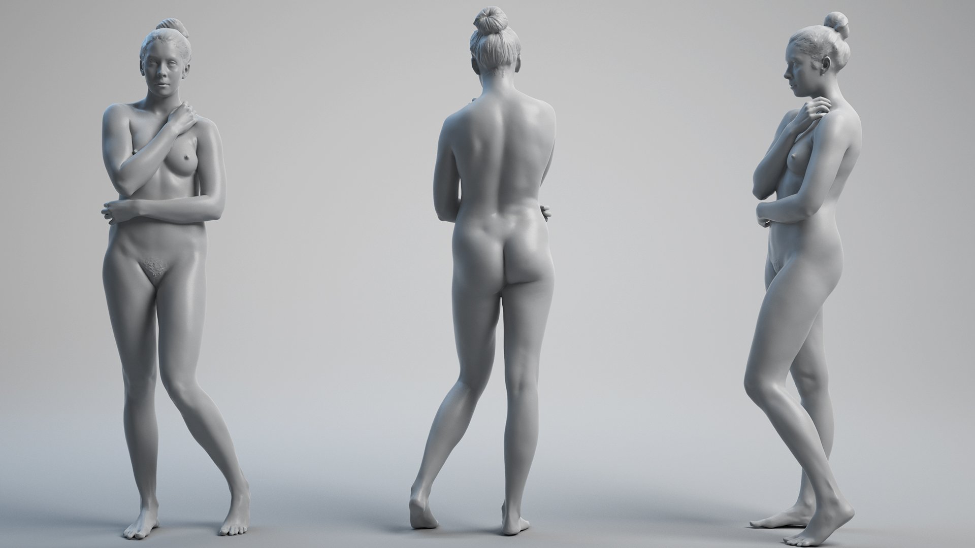 3D Body Model Female Nude
