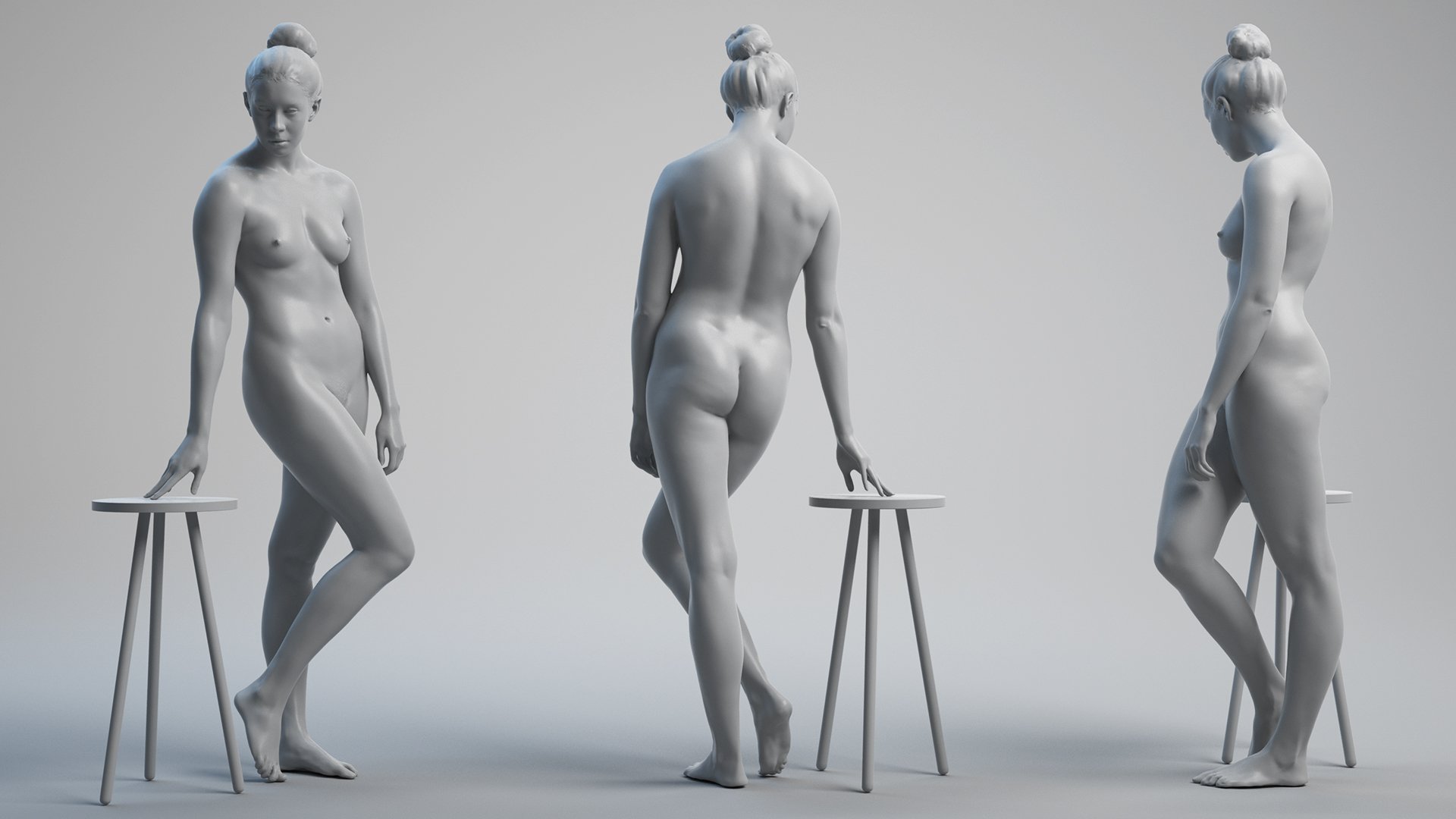 Nude Female 3D Model