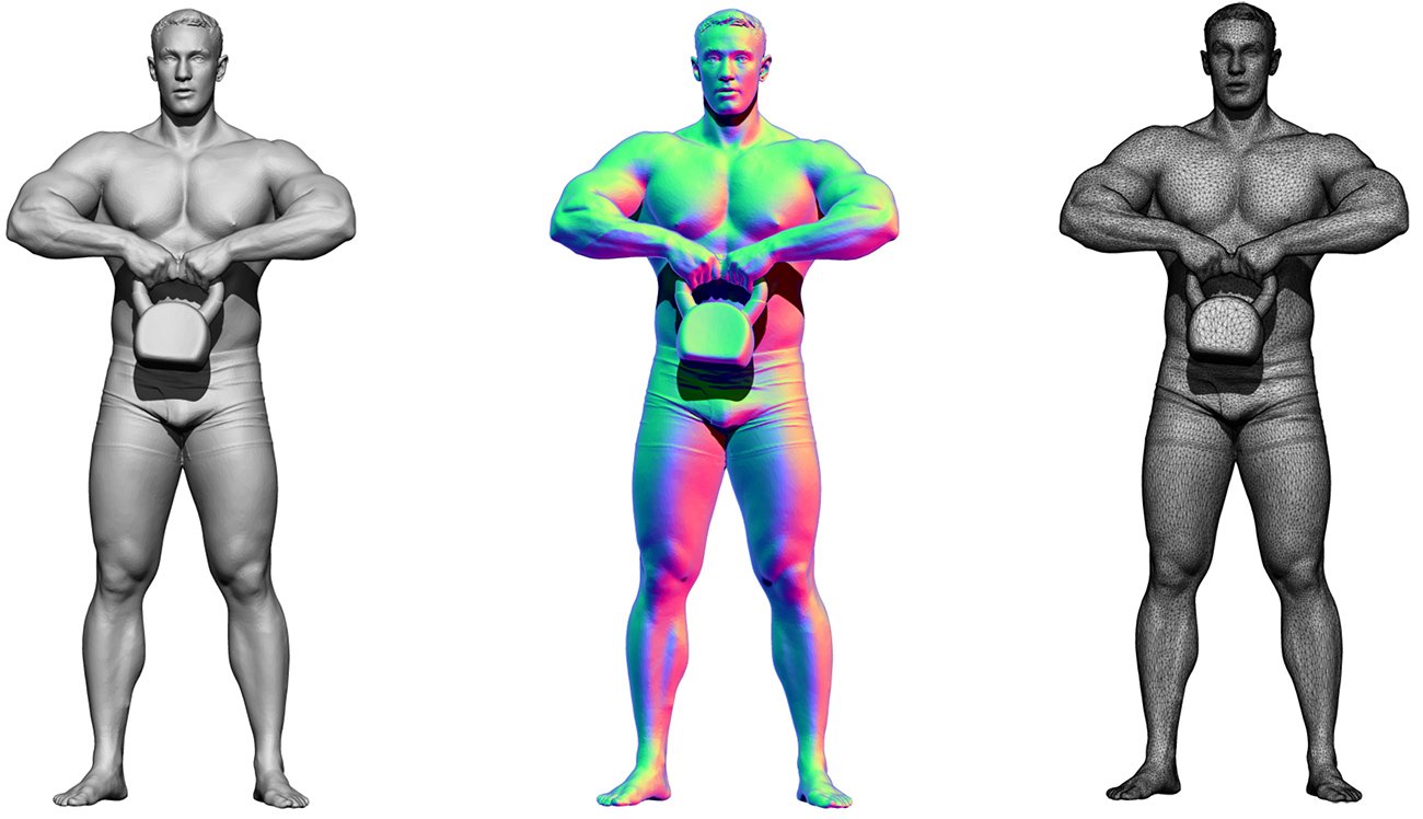 Male Body Builder 3D Scan Model 06